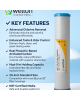 Wellon 20” CTO Block Carbon Filter | Real Pistachio-Based Activated Carbon | Removes Chlorine, Taste & Odor | Compatible With 20" Slim Housing | High Flow Rate | NSF Certified Media